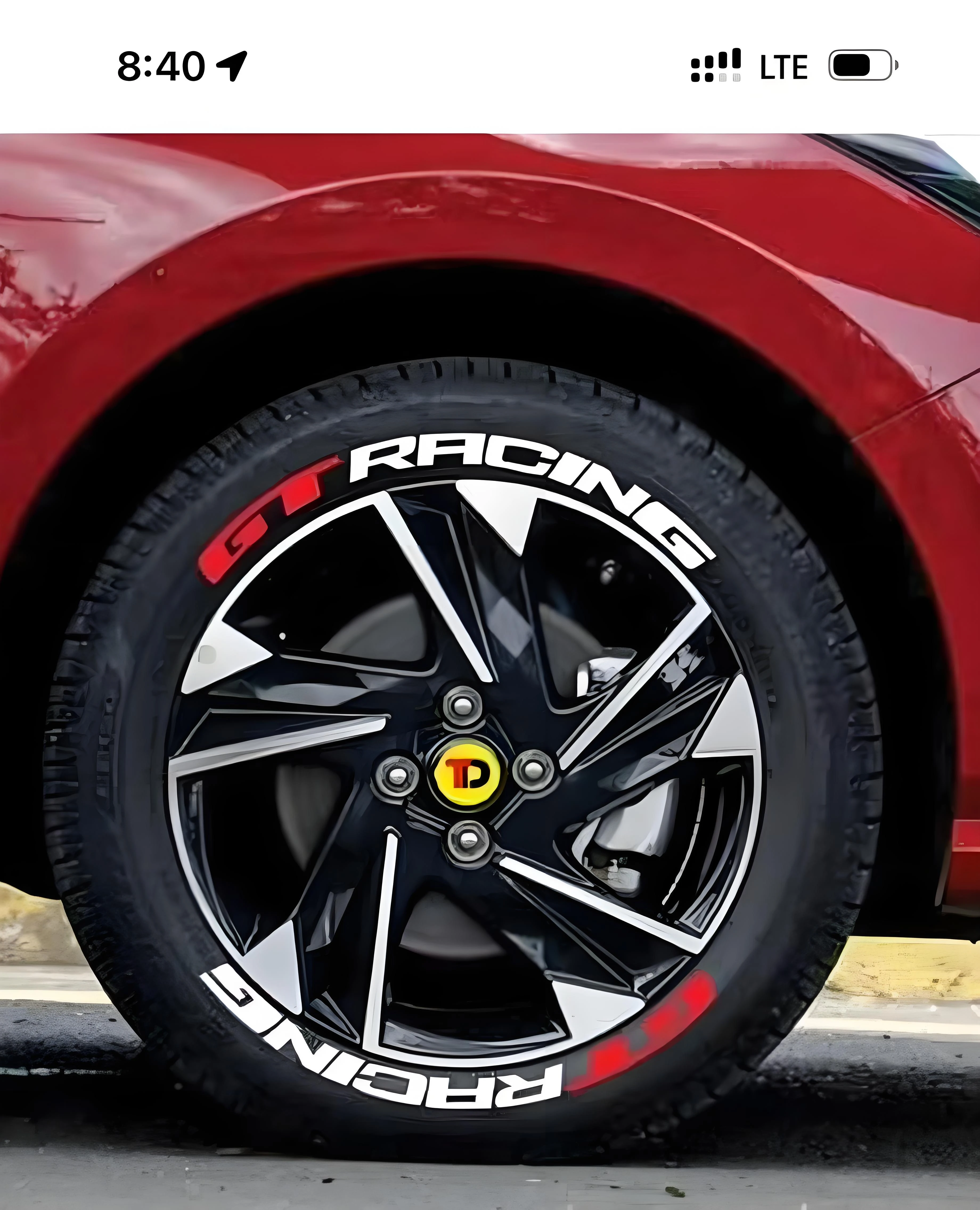

8pcs/lot RACING Car Tire Decals 3D PVC Joined Stickers Tire Decor Stickers Car tuning Tire Decoration Decals Tyre Label Sticker