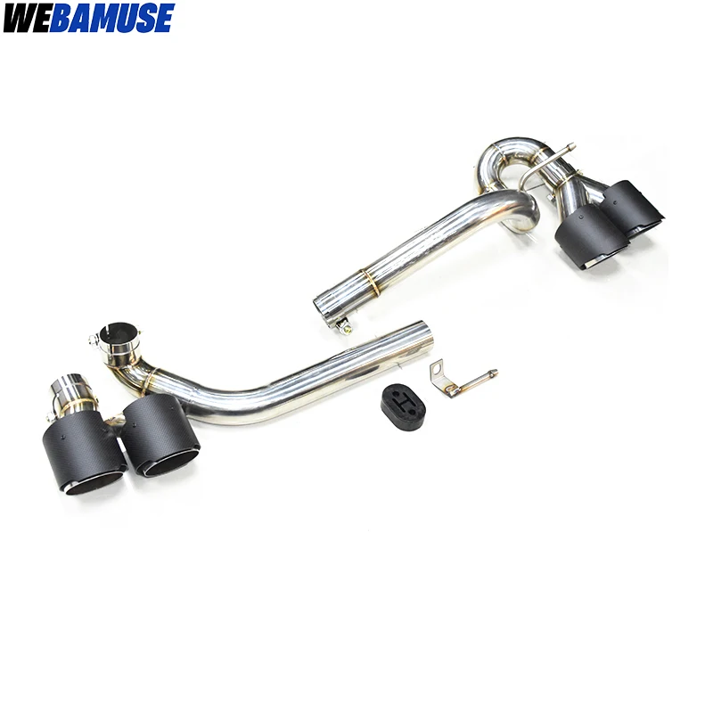 Car Stainless Steel Exhaust Tailpipe for BMW 5 Series E60 520i 523i 525i Upgrade M5 Rear Bumper Quad Exhaust System Muffler