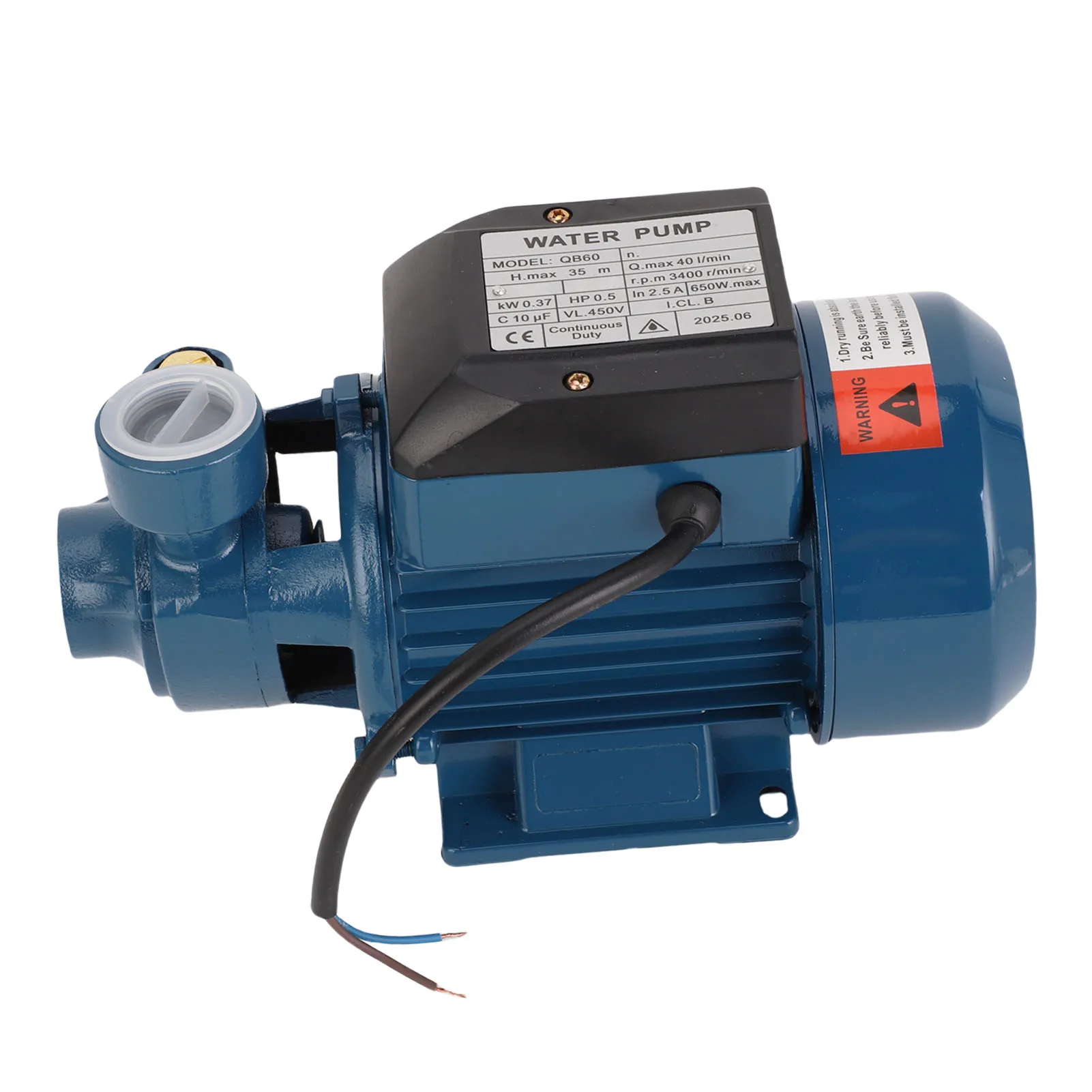 

Irrigation Pump Solar 650W 3400rpm 35m Lift 1in Outlet Pressure Boosting 40L/min Centrifugal Pump