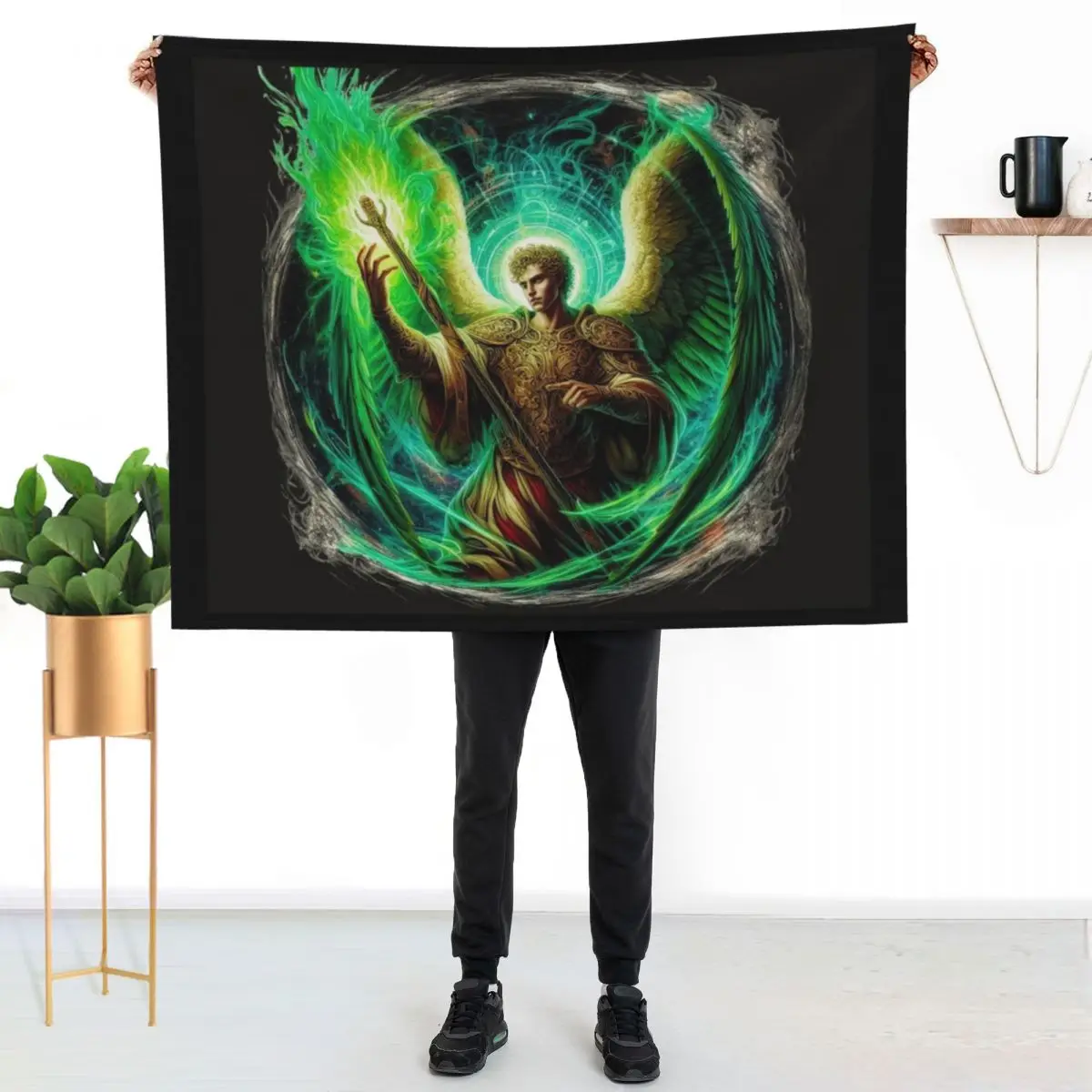 Saint Raphael Archangel - Angel of Healing - Christmas gift Throw Blanket Travel Weighted Decorative Sofas Beautifuls Blankets