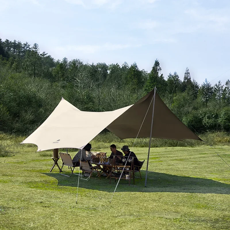 Naturehike-titanium Vinyl Awning for Outdoor Camping, Rainproof and Sun Protection, Multi-person Canopy, Nh19tm004