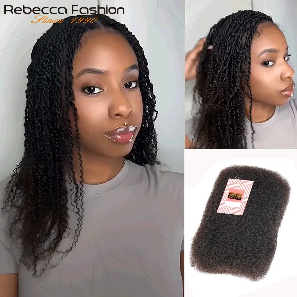 

Плетение волос Afro Kinky Bulk 100% человеческие волосы для плетения Afro Kinky Bulk Human Hair Mini Twist Natural Look, мягкие и легкие