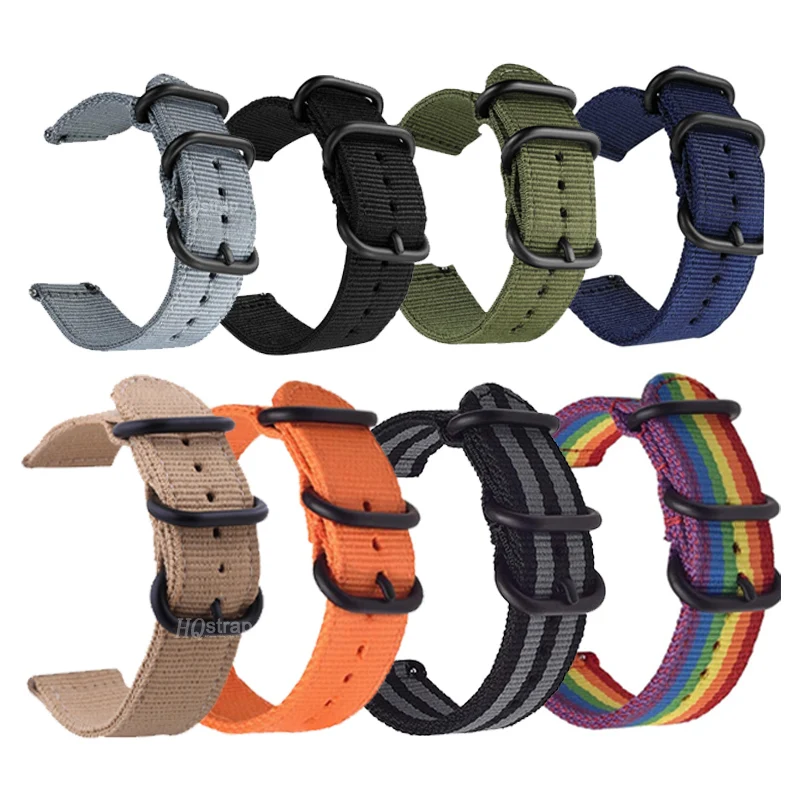 Woven Nylon Sport Band 18mm 24mm 22mm 20mm for Samsung Watch 6 5 4 3 Gear S3 for Amazfit Women Men Universal Replacement Strap