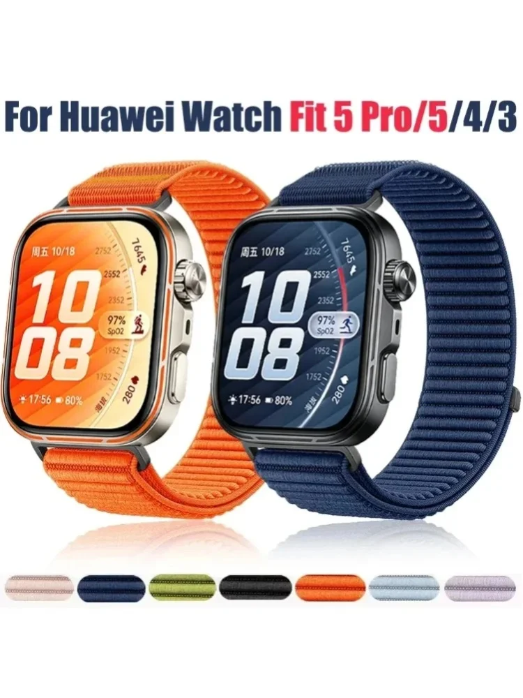 Offizielles Nylon-Geflechtarmband für Huawei Watch Fit 5/5 Pro Atmungsaktives Armband Uhrenband Huawei Watch Fit 4 Pro/4/3 Zubehör
