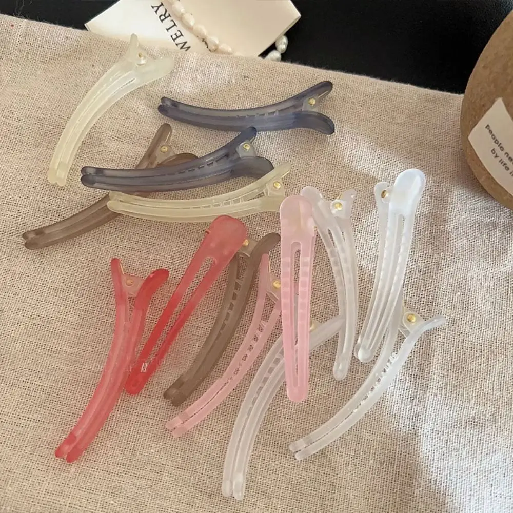 女性カラフルなつや消しカモノハシヘアクリップ帽子ヘアアクセサリー固定ヘアヘアピン頭飾り新キャンディーカラーバレッタ