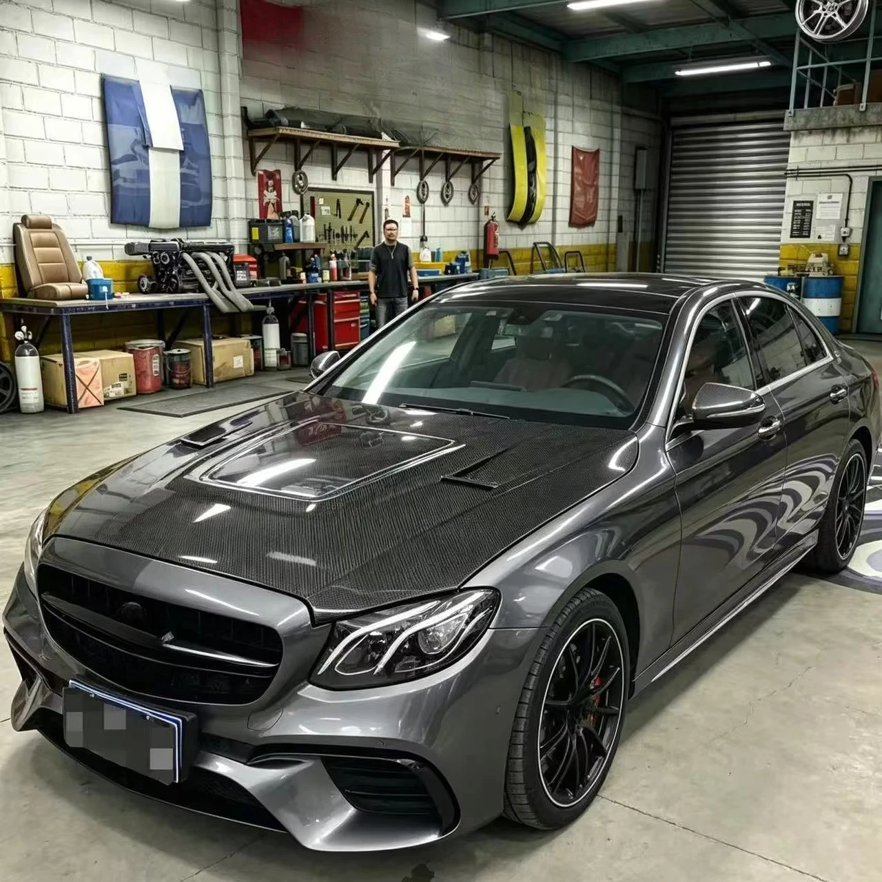 For Mercedes-Benz W213 2016-2023 Transparent Hood Carbon Fiber Factory Direct