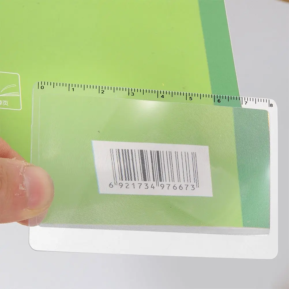 

12 Pcs Bookmark Magnifier Ruler for Reading Portable PVC Credit Size Card Ruler For Reading Glasses Sheet