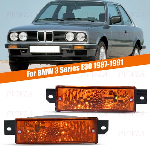 Luz intermitente para parachoques delantero, indicador para BMW Serie 3 E30 1987 1988 1989 1990 1991, accesorios para coche 63131380965 63131380966
