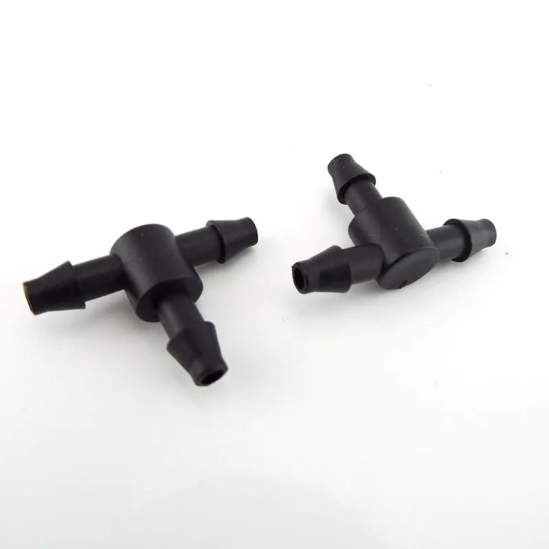 3 Way Hose Tee Barb 4/7mm Tube Connector Irrigation Plumbing Pipe Fittings T-Shape Adapter hose 3-Way Splitter Garden Watering