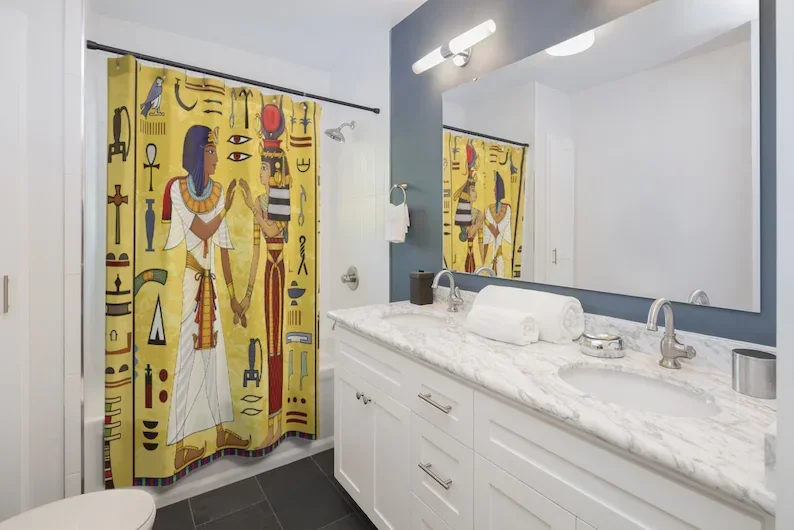 Egyptian Pharaoh And Symbol Of Ancient Culture Shower Curtain