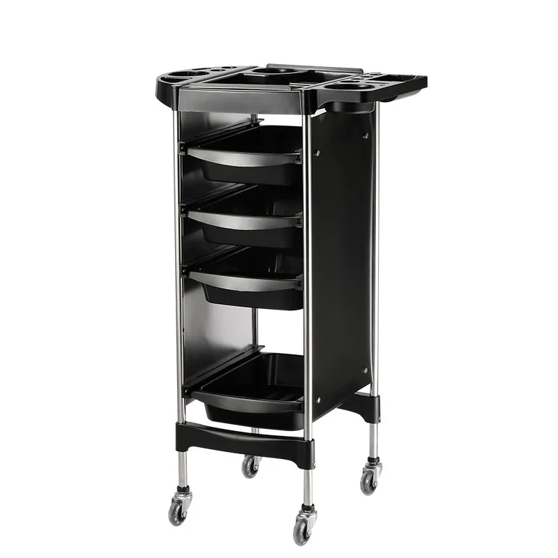 Wholesale Red 4 Drawer Salon Rolling Trolley Aluminum Composite Panel Service Cart for Salons