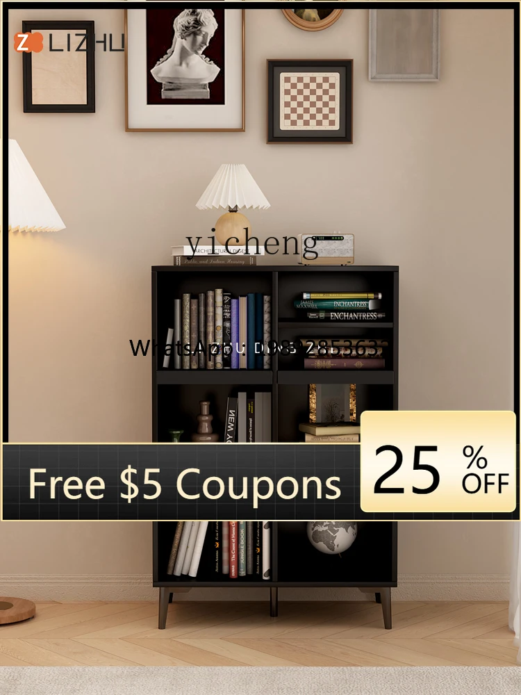 

sf- Bookcase Living Room Storage Cabinet Rattan Woven Storage Organizer Sofa Side Cabinet