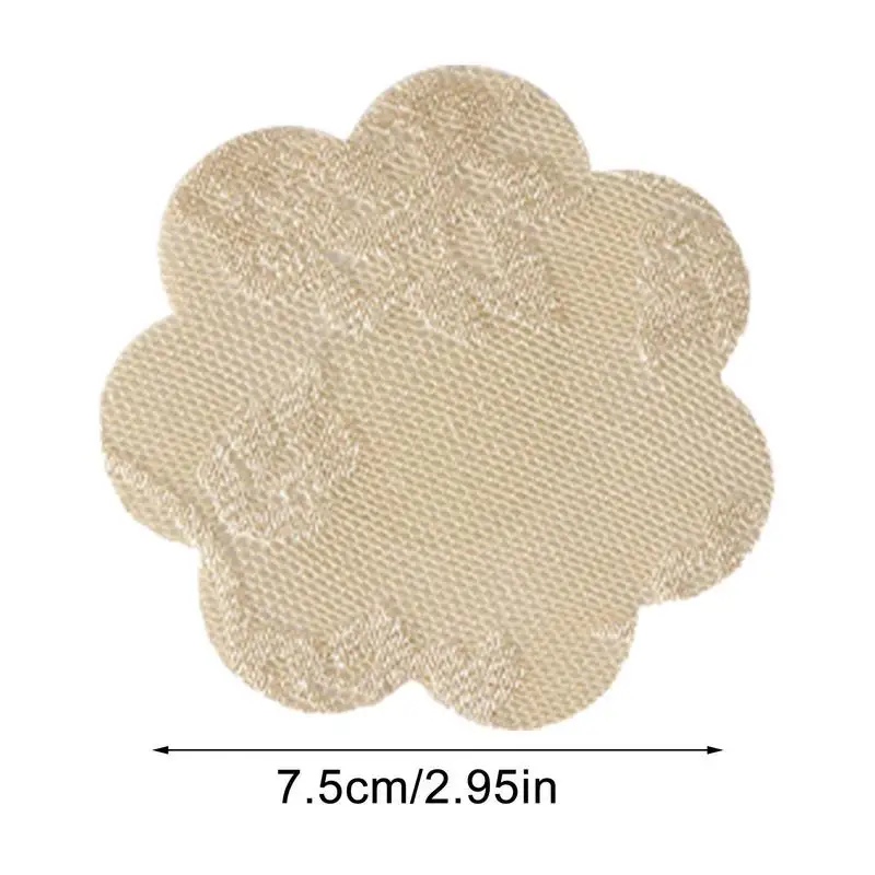 Breast Covers Sticky Non Woven Fabric Breast Stickers For Dress 5 Pairs Plum Shape Breast Covers Women Lace Pasties Nipple