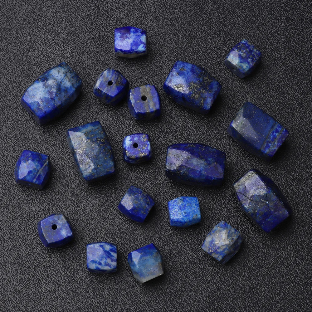 8/10/12mm Raw Faceted Stone Bead Quartz Amethysts Amazonite Cube Loose Mineral Beads For Jewelry DIY Necklace Bracelet 5pcs/lot
