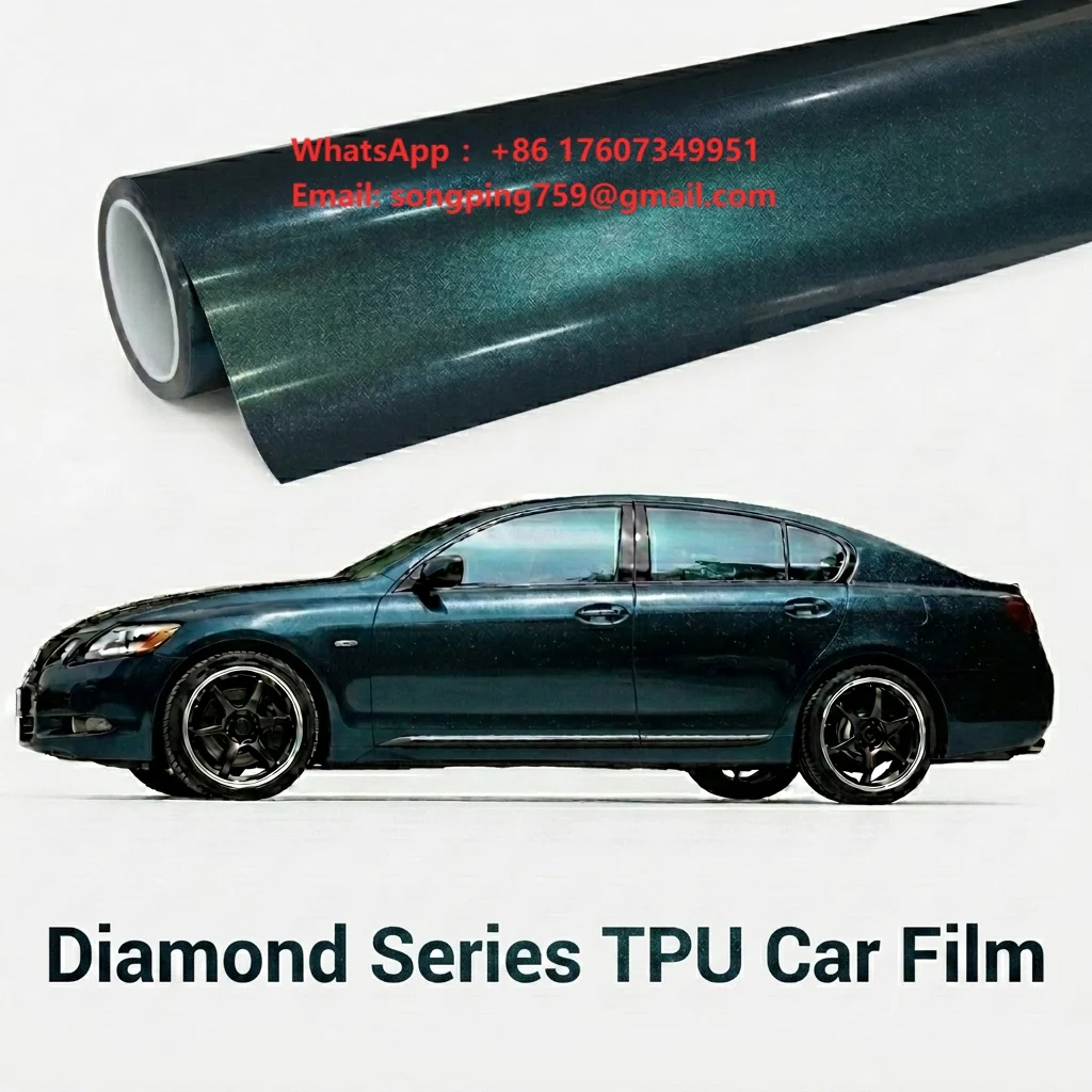 Ultra Glitter Sparkle 7.5mil Diamond Car Wrap Film TPU Self Healing Anti Scratch Paint Protection Vehicle Body Tint Film