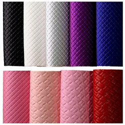 White Black Small Knitting Embossed Faux Synthetic PU Leather Fabric For Handbag Bow DIY CN313