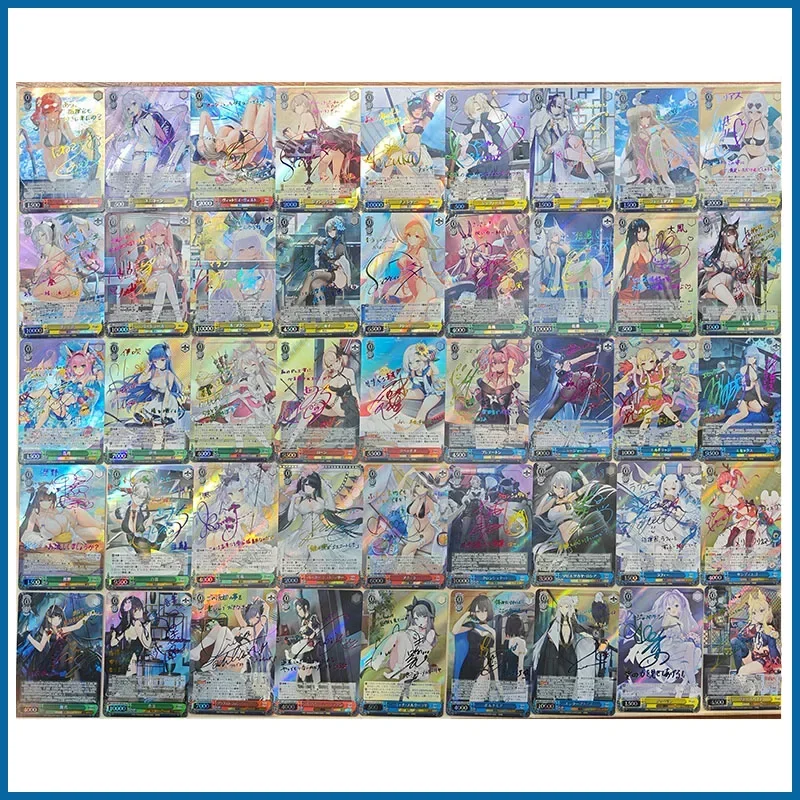 

55pc/set Anime Weiss Schwarz DIY Tokisaki Kurumi IJN Noshiro Toys For Boys Christmas birthday present Laser Flash Card Misaka
