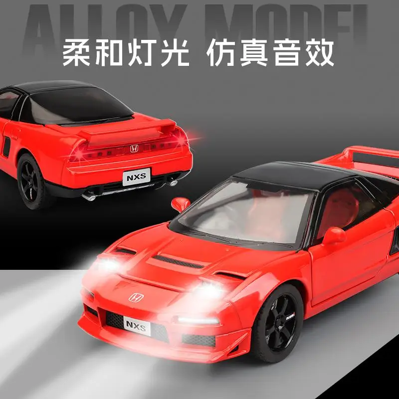 1:32 JDM Honda Acura NSX NA1 Supercar Alloy Car Model Sound and Light Pull Back Children\'s Toy Collectibles Birthday gift