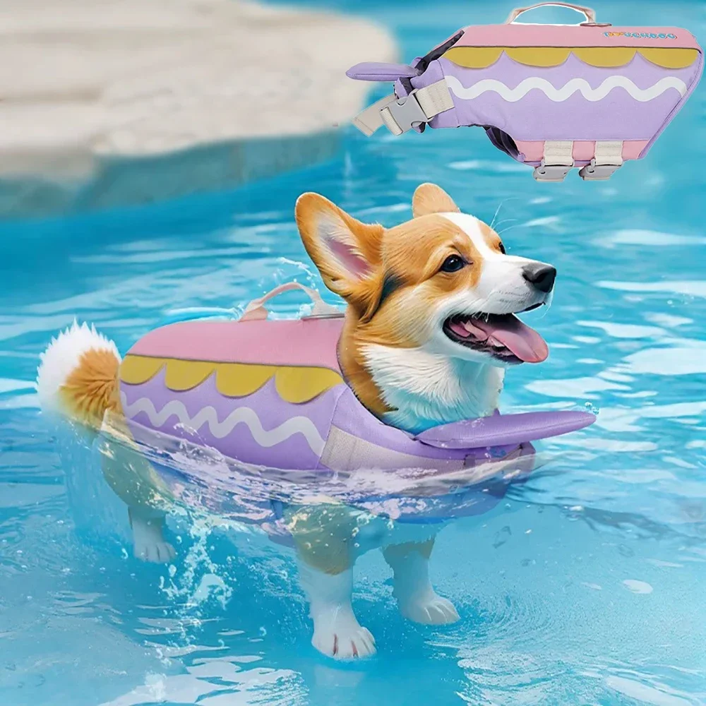 

DOG Life Jacket Pet Life Vest Saver For SWIMMING BOATING Dog Flotation Life Preserver Coat Safety