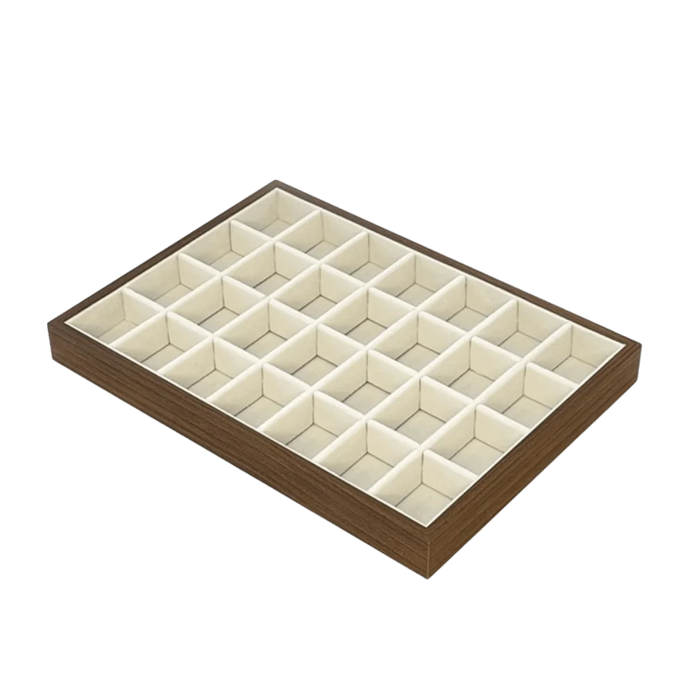 

Large Capacity Walnut Wood Jewelry Box Multifunctional Bracelet Grain Jewelry Tray Necklace Retro Display Jewelry Holder Ring
