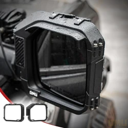 OMU Genesis Series Aluminum Rearview Mirror Rain Shield Frame Rain Eyebrow For Ford Bronco / Bronco Raptor 2021-2026