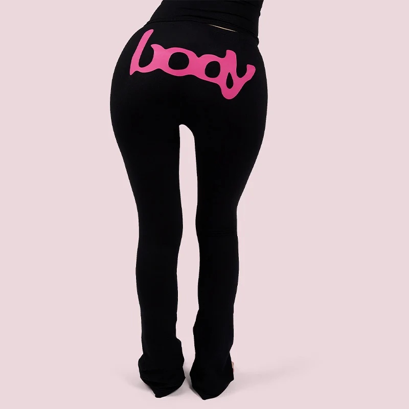 BODY Basics Ultra Low Rise Flare Pants Sculpt Leggings Women Gym Sports Training Yoga Tights Butt Lifting Leggins Sweatpants