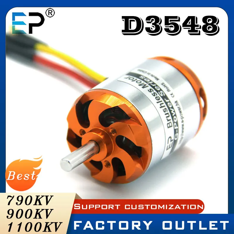 

EP Brushless Motor D3548 790KV 900KV 1100KV 3-5S Lipo FPV Large Thrust Low Noise For RC Helicopters Quadcopter Drones Parts
