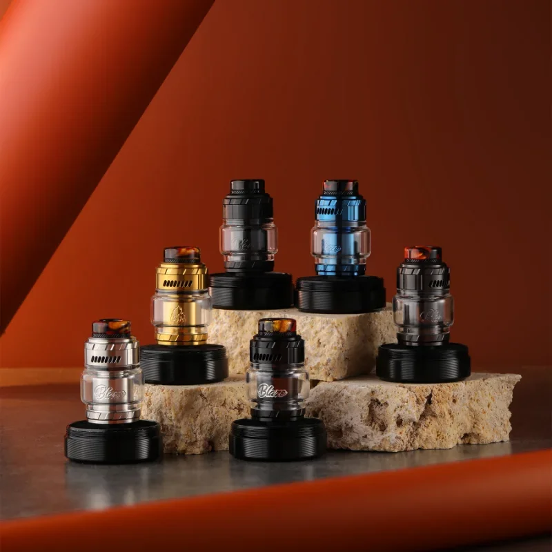 خزان قابل لإعادة البناء مع بناء ملف واحد ، بخاخ قلم Vape أصلي ، إبداعات رعدية ، Blaze Solo RTA ، 316SS ، يليق ، بخاخ ،