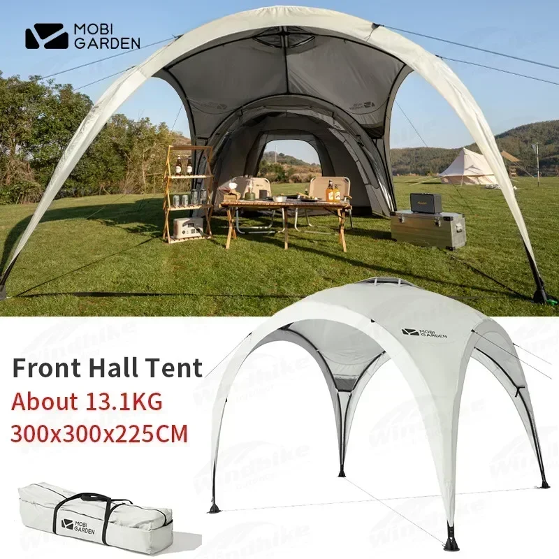 

MOBI GARDEN Portable Camping Tent Large Space Front Hall Tent Extended Lobby Family Party Hiking Awning Sunshade Use With Tent