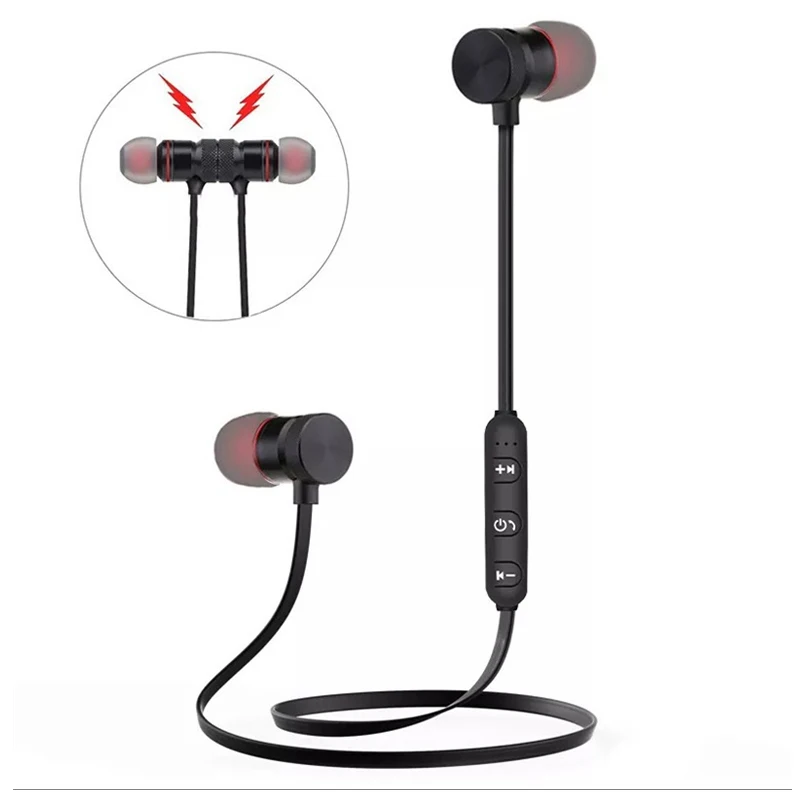 Headphone Bluetooth nirkabel, Earphone Neckband Earphone In Ear Monitor dengan Mic baterai panjang Headset olahraga kualitas tinggi