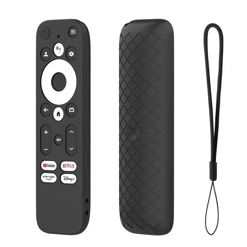 Covers For Onn Android TV 2K FHD Streaming Stick Remote Anti-Slip Shockproof Protective Silicone Case with Lanyard