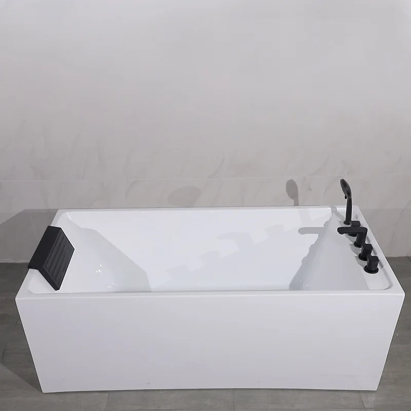 Home bathtub resin freestanding environmentally friendly CE certification waterfall acrylic economical bathtub