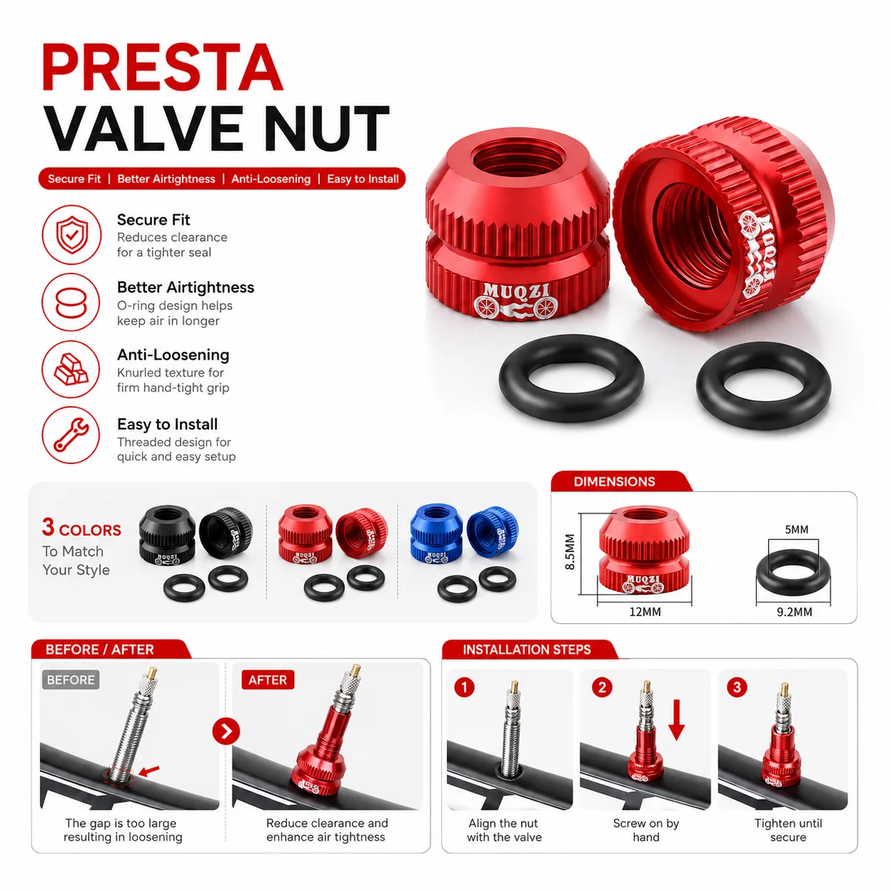 PINMOAP 2PCS Bicycle Presta Va - Commuter Bike Lock 评论和价格