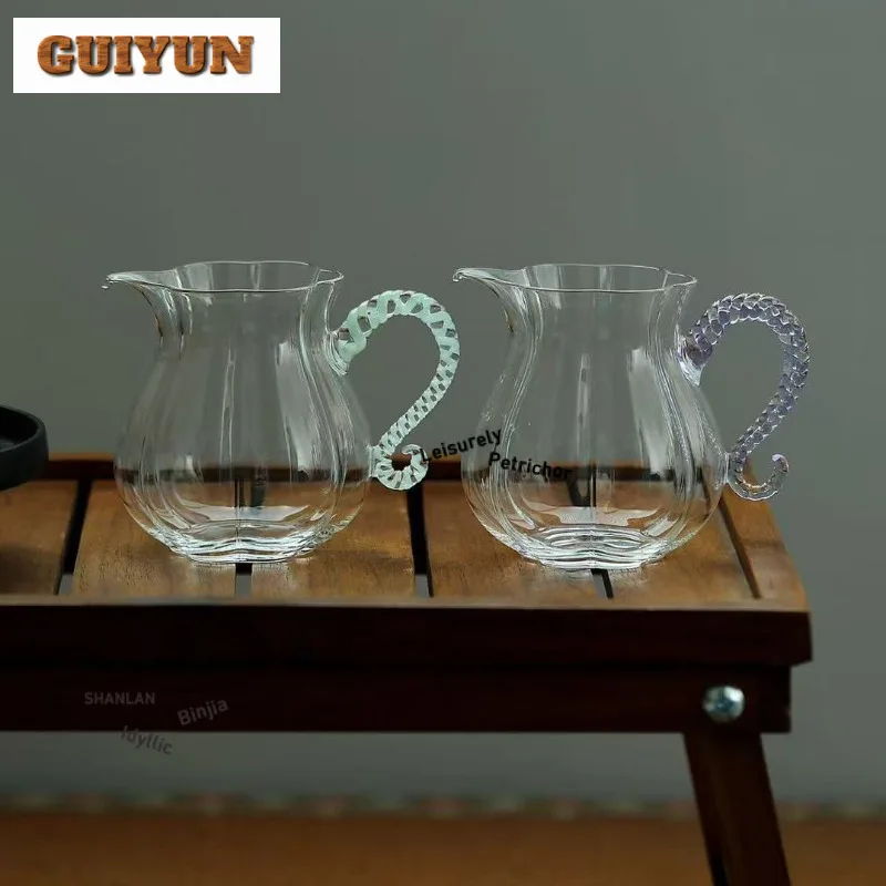310ml Glass Tea Pitcher Zen Divide Tea Fair Cup Serving Cup Cha Hai Dispenser Justice Cup Puer Fair Mug For Tea Accessories
