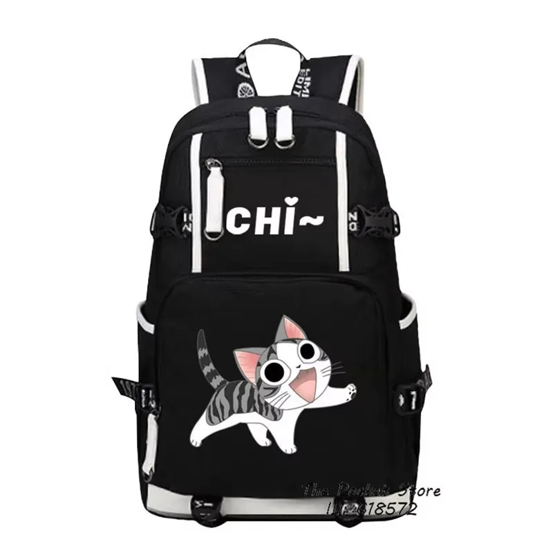 Kawaii Cat Women Backpack Chi\'s Sweet Home Cute Backpack Chi Cat Canvas School Bags Mochila Feminina Pink Travel Bagpack