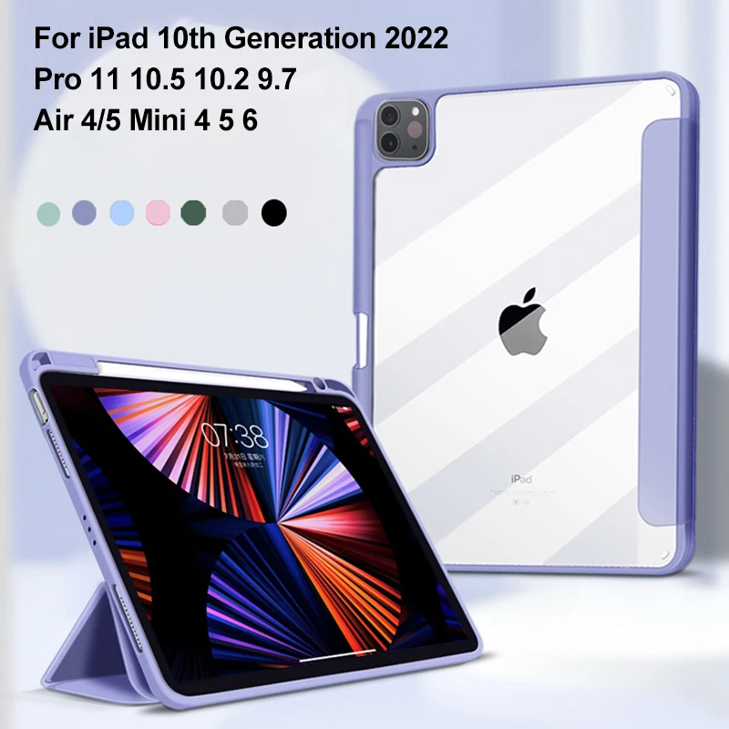 For iPad Air 4 Case Air 5 2022 iPad Pro 11 Case 2021 iPad 9th Generation Case 10.2 8th Cover iPad Mini 6 9.7 10.5 A17 Pro Cases