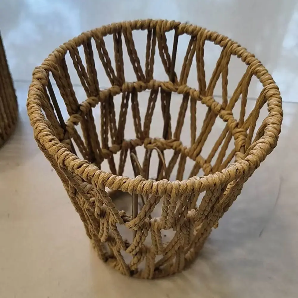 Weaving Design Woven Lampshade Hanging Vintage Style Vintage Lampshade Light Fixture Cane Inspired Light Fixture Living Room
