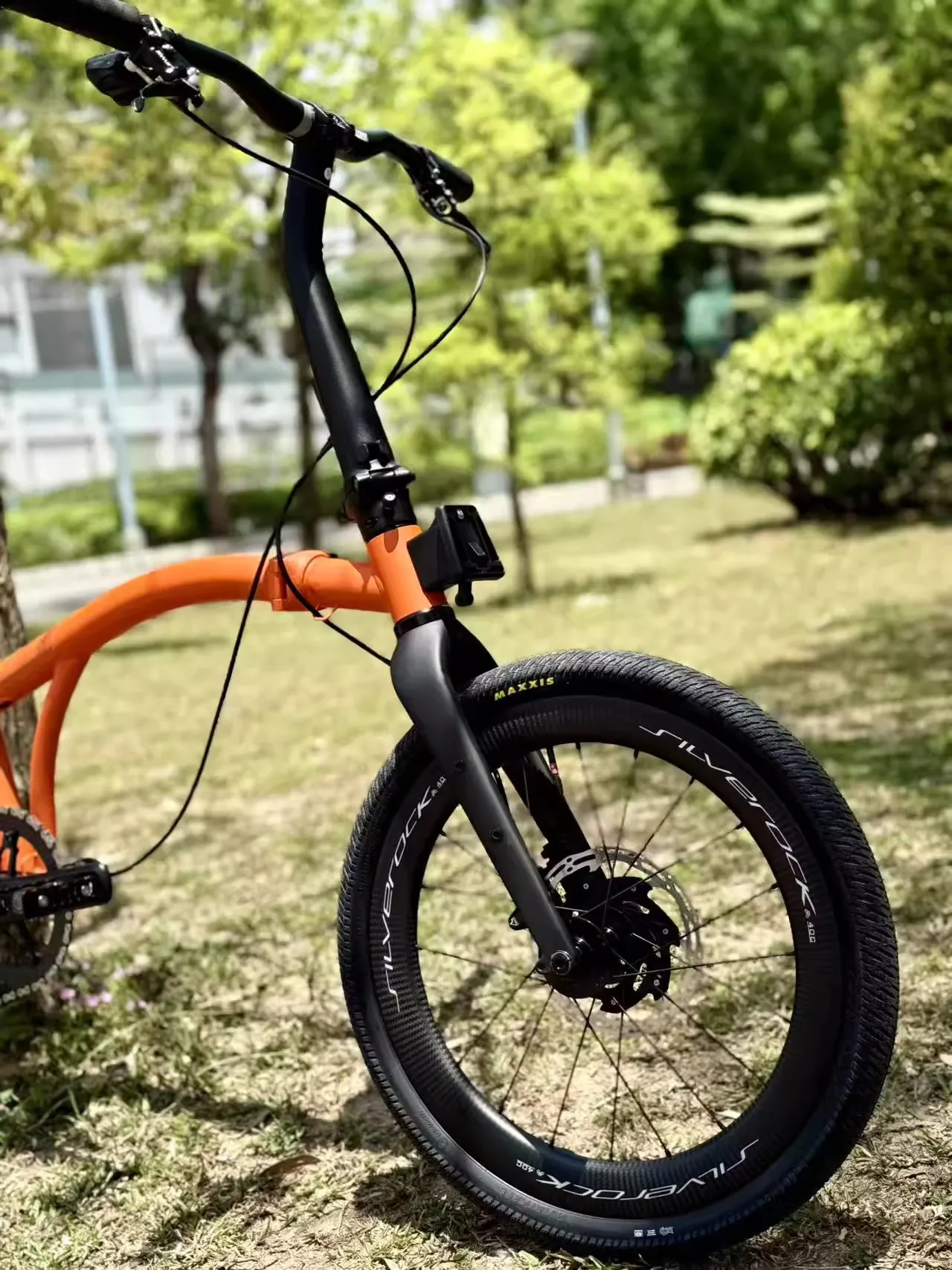 AliExpress SILVEROCK Gline Carbon Fork 20in 406 451 Thru Alex M12x100mm Disc Brake Flat Mount for Brompton Folding Bikes Accessories