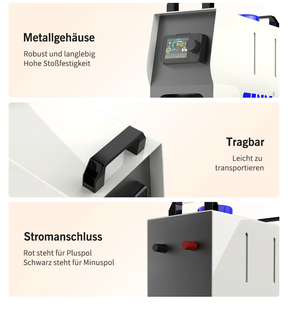 FDIK 230V 8 kW Dieselheizung mit Bluetooth-App; inklusive Netzteil und Fernbedienung; 12V/24V-Standheizung. – Detail 4