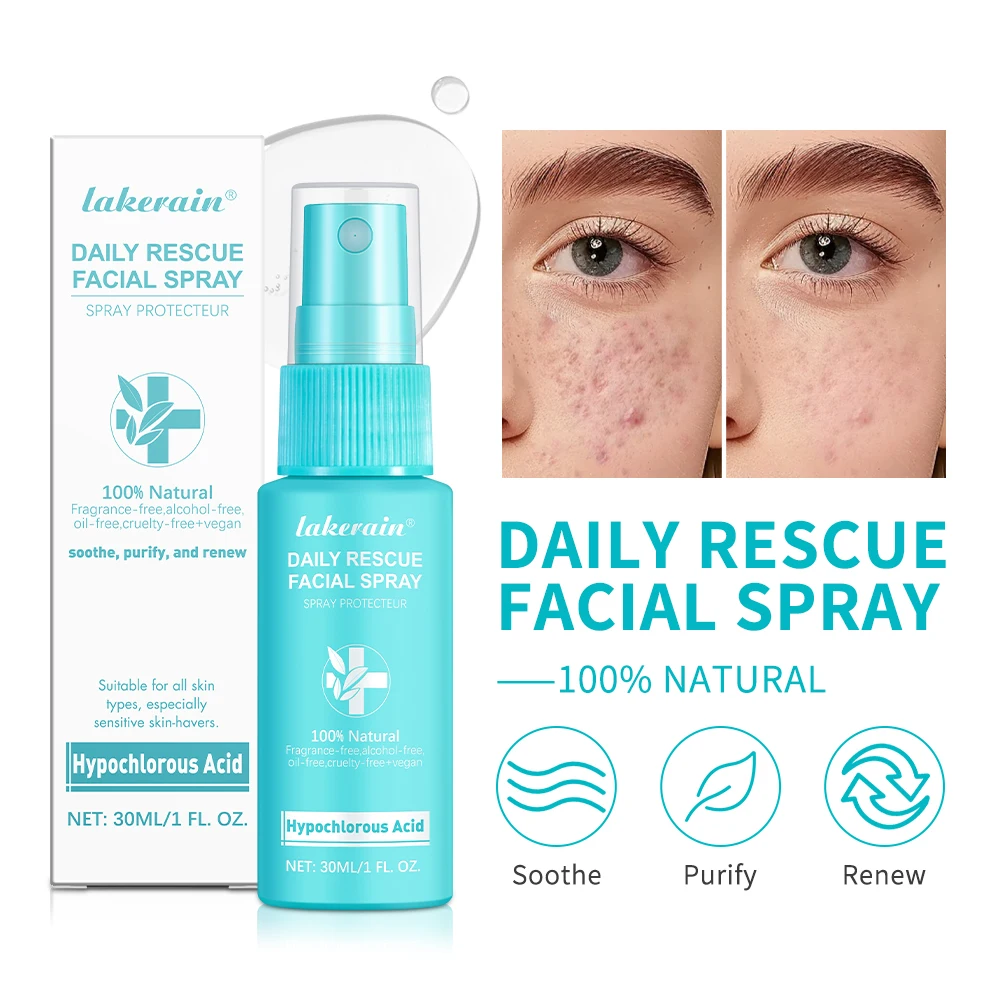 Daily Rescue Facial Spray for Sensitive Skin Hypochlorous Acid Spray Helps Reduce Redness Breakouts Soothing pH Balancing Toner