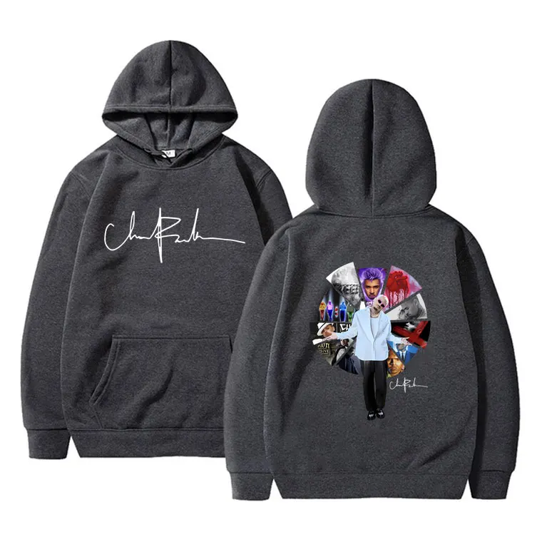 Rapper Chris Brown Music Album Cover Hoodie Unisex Oversized Pullover Male Loose Streetwear Men Women Hip Hop Casual Hoodies