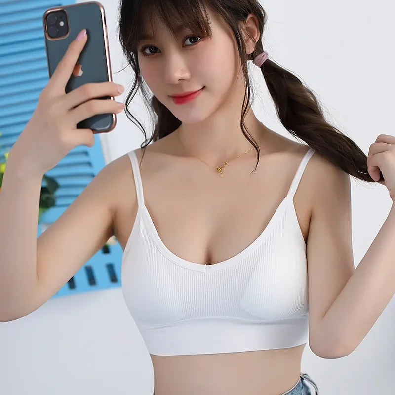 Sexy Cotton Bra Women\'s Underwear Seamless Wireless Bralette Soft Comfort Thin Sleep Tops Backless Bras Female Bralet Lingerie