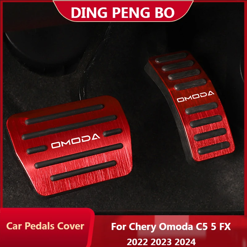 AT MT Car Pedals Cover For Chery Omoda C5 5 FX 2022 2023 2024 Aluminum Foot Pedal Brake Gas Accelerator Clucth Non-Slip Pads
