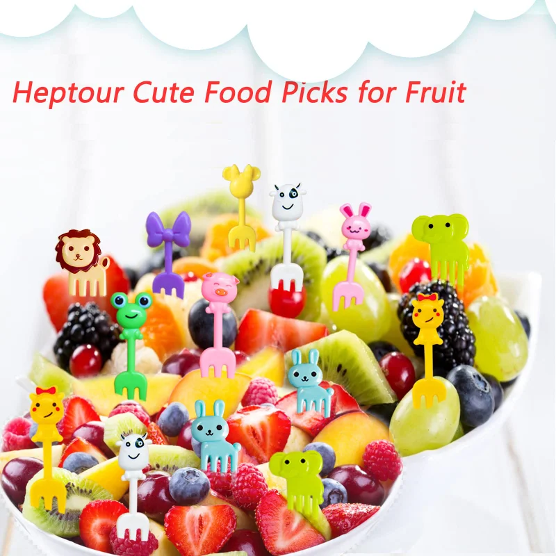 Palillos Para Fruta De Niños Kids Rat Head Bow Food Picks Cartoon Cute Bento Forks for Lunch Box Decorative Accessories