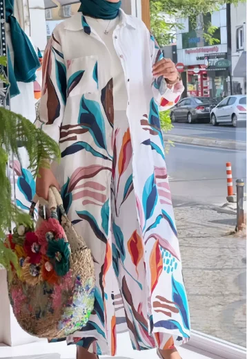 

New fashion printed long cardigan, casual wide leg pants two-piece set, fashionable and casual, summer 2025 new item