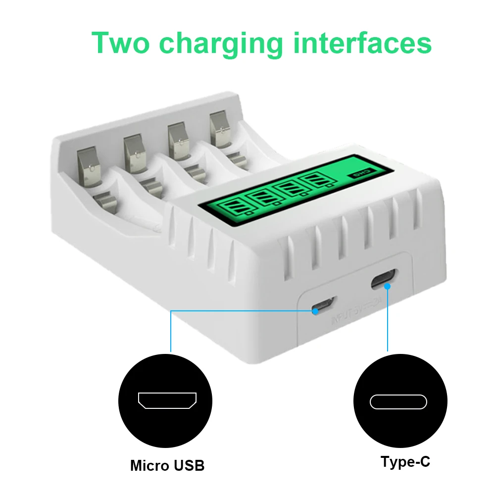 KEPTU Ni-MH 1.2V AA Rechargeable Batteries 2500mAh Ni MH aa Battery Rechargeable Battery with LCD Display Smart Battery Charger