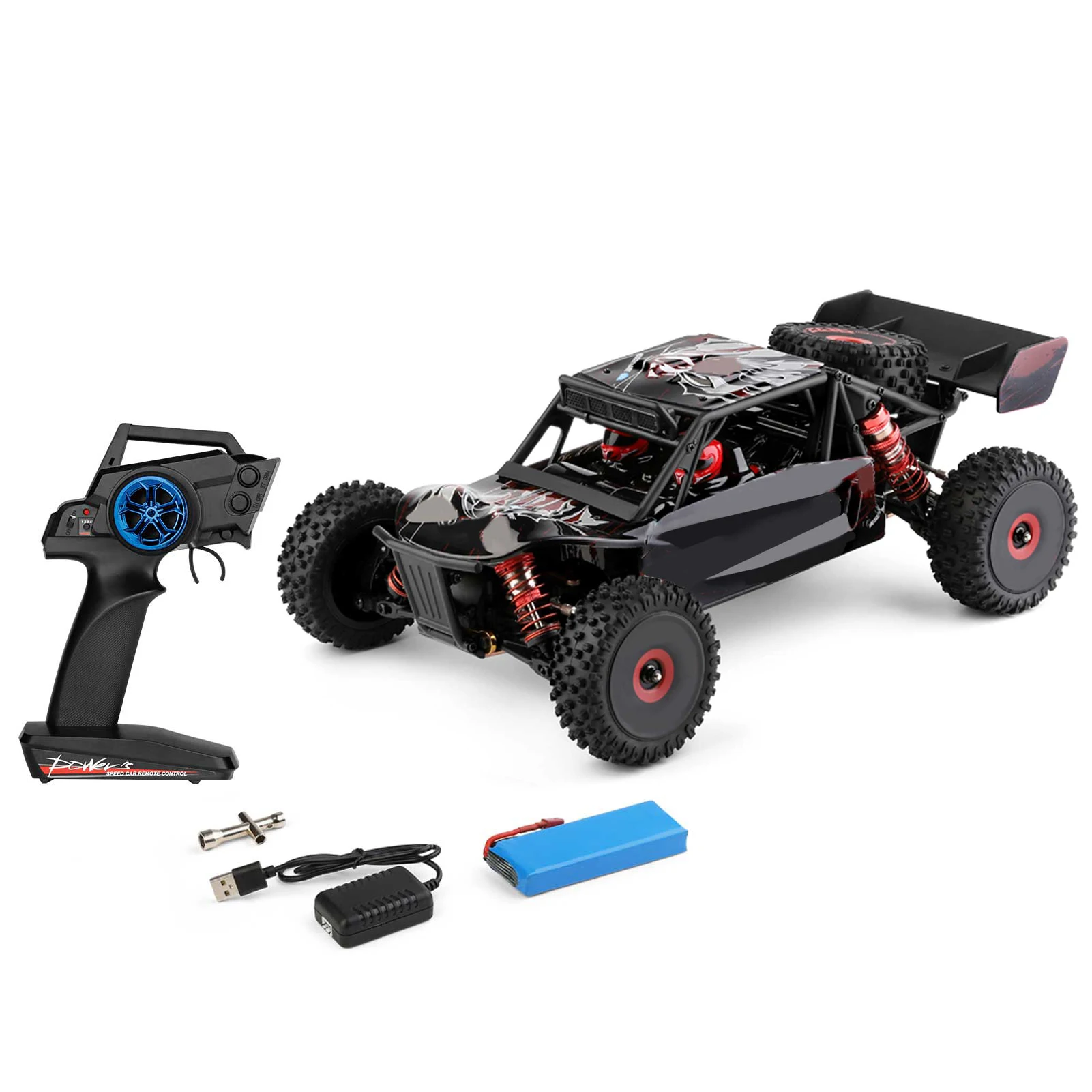 WLtoys 124016 Remote Control Car Off-Road Car High Speed Remote ControlCrawler 1/12 2.4GHz Race Car 75km/h 4WD RTR Metal Chassis