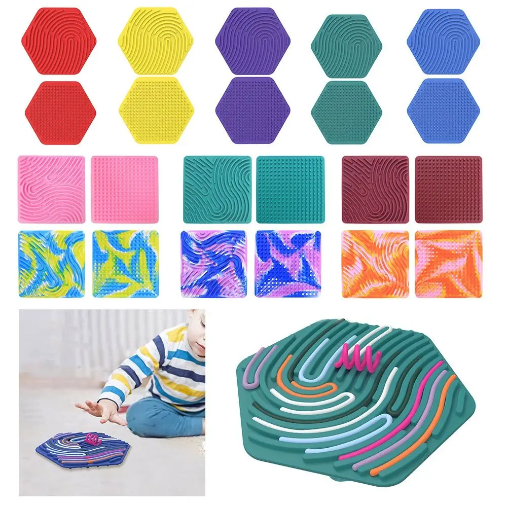 

Cognitive Development Pushpeel Sensory Activity Board Playing Sensory Toy Soft Fidget Toy Hexagon Portable Hexagon Fidget Board