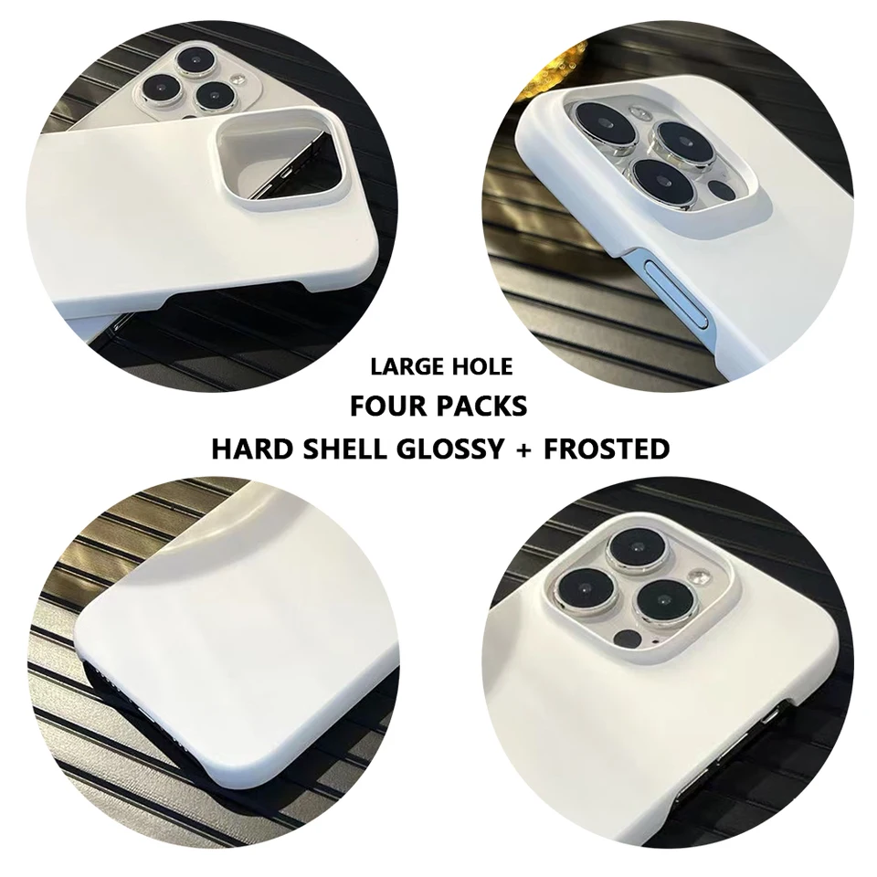Funda de moda con puntos circulares para iPhone 17 Air 16 15 14 13 12 11 Pro Max 14 Plus 16E, cubierta de PC suave con acabado brillante 6