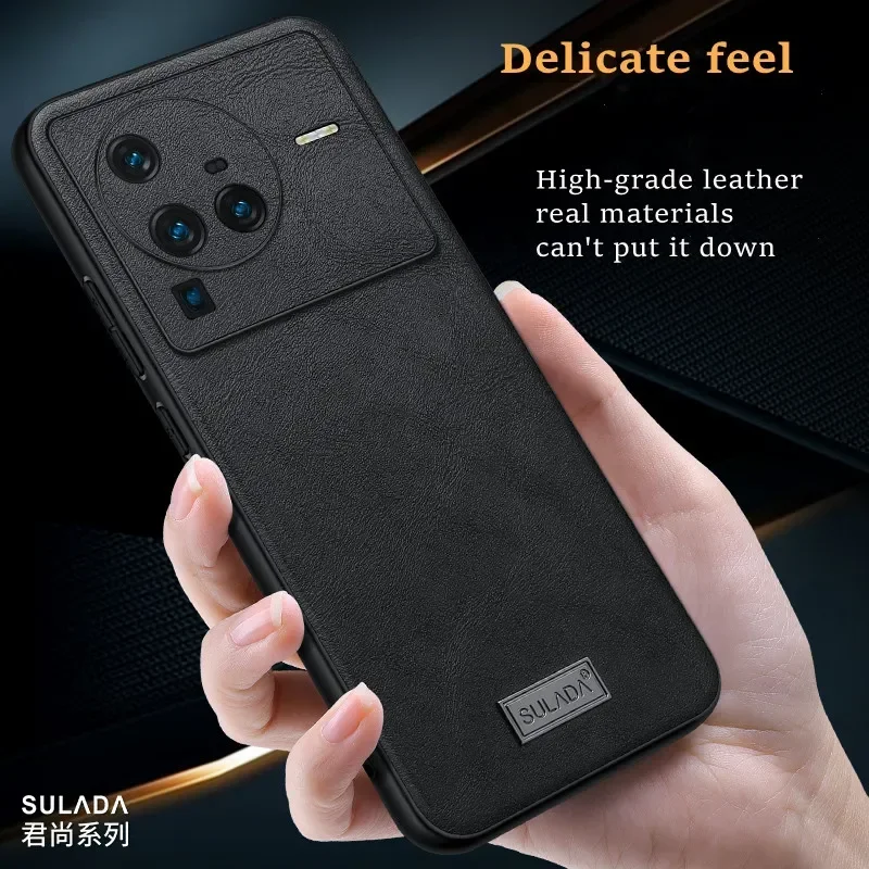 SULADA VIVO X90 Pro Case Junshang Applicable For X90 X80 Pro Thin Business Classic Mobile Phone Case